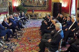 Un momento dell'incontro del Presidente della Repubblica Carlo Azeglio Ciampi con i componenti il nuovo Comitato di Presidenza della FIEG