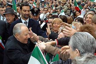 Il Presidente Ciampi tra la gente di Palestrina, in occasione del 60° Anniversario della Resistenza della Guerra di Liberazione e della cerimonia commemorativa dell'eccidio di 11 Martiri della Libertà