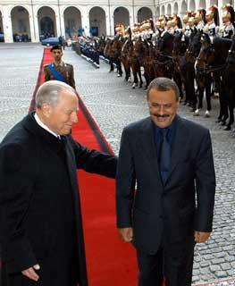 Il Presidente Ciampi con S.E. Ali Abdullah Saleh, Presidente della Repubblica dello Yemen