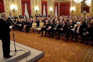 Il Presidente Ciampi durante il suo intervento alla Giornata Nazionale per la Ricerca sul Cancro