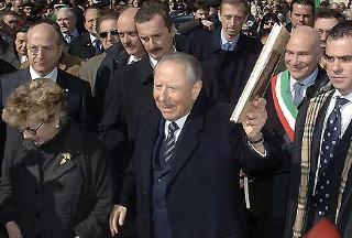 Il Presidente Ciampi con la moglie Franca in visita a Venaria