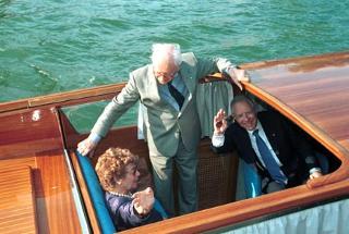 Il Presidente Ciampi con la moglie Franca Pilla a Venezia. Visita del Presidente della Repubblica a Venezia, Treviso e Vicenza (6-8 luglio 1999)