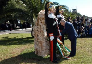 Intervento del Presidente della Repubblica alla cerimonia di commemorazione della MOVM Sottotenente Pilota Carlo Negri e di intitolazione del 61° Stormo dell'Aeronautica Militare al Decorato, Galatina (Lecce)