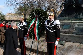 Deposizione, da parte del Presidente della Repubblica, di una corona d'alloro sul Monumento equestre intitolato ad Anita Garibaldi