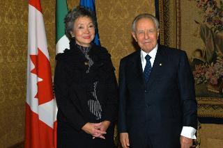 Incontro con l'On. Adrienne Clarkson, Governatore Generale del Canada, Palazzo del Quirinale