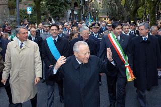 Intervento del Presidente della Repubblica alla cerimonia commemorativa dell'eccidio di 11 Martiri della Libertà, in occasione del 60° Anniversario della Resistenza e della Guerra di Liberazione, Palestrina (Roma)