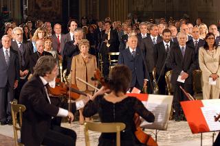 Concerto organizzato da Radio Rai per gli &quot;80 anni della radio&quot;, eseguito dal Quartetto Borciani, Roma, Palazzo del Quirinale, Cappella Paolina