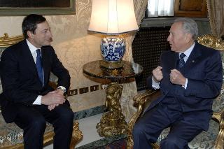 Incontro con il Prof. Mario Draghi, nuovo Governatore della Banca d'Italia, Palazzo del Quirinale