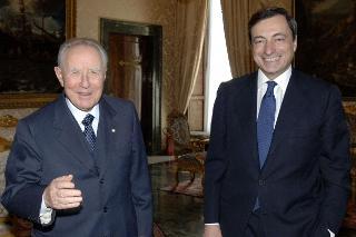 Incontro con il Prof. Mario Draghi, nuovo Governatore della Banca d'Italia, Palazzo del Quirinale