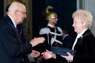 Il Presidente Giorgio Napolitano consenga il &quot;Premio Presidente della Repubblca&quot; dell'Accademia Nazionale di Santa Cecilia per l'anno 2009 alla Sig.ra Irma Ravinale
