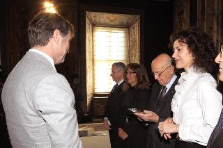 Il Presidente Giorgio Napolitano consegna il Premio Leonardo Qualità Italia 2009 a Brunello Cucinelli, Presidente del Gruppo Cucinelli
