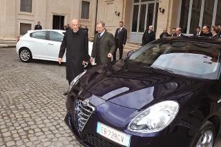 Il Presidente Giorgio Napolitano nel corso della presentazione della nuova vettura Alfa Romeo &quot;Giulietta&quot;