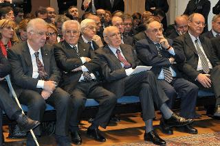 Il Presidente Giorgio Napolitano nel corso della cerimonia di insediamento del Comitato Direttivo della Scuola Superiore della Magistratura