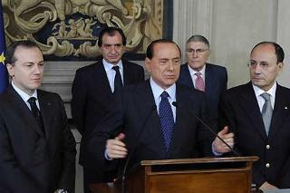 Dichiarazione alla stampa della rappresentanza parlamentare &quot;Forza Italia&quot;, al termine dell'incontro con il Presidente Giorgio Napolitano.