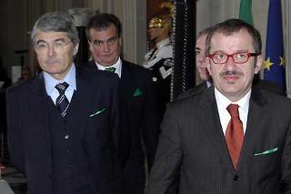 La Rappresentanza parlamentare &quot; Lega Nord Padania&quot;, al termine dell'incontro con il Presidente Giorgio Napolitano.