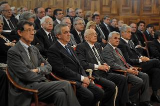 Il Presidente Giorgio Napolitano nel corso del convegno dal titolo &quot;Tradizione cristiana, identità culturale e unità italiana&quot;