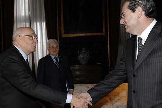 Il Presidente Giorgio Napolitano con Giancarlo Galan, Presidente della Regione Veneto