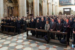 Il Presidente Giorgio Napolitano nel Duomo di Torino in occasione della commemorazione del Senatore Giovann Agnelli