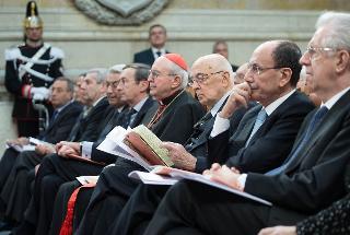 Il Presidente Giorgio Napoltiano e le Alte Cariche dello Stato nel corso dell'Assemblea Generale pubblica e solenne della Corte Suprema di Cassazione
