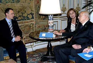 Il Presidente Giorgio Napolitano a colloquio con Sergey Stanishev, Primo Ministro di Bulgaria