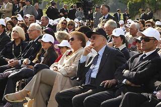 Il Presidente Giorgio Napolitano in un momento della celebrazione della festa di Primavera