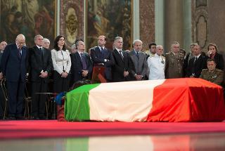 Il Presidente Giorgio Napolitano e le più Alte Cariche dello Stato nel corso dei Funerali solenni del Maggiore Giuseppe La Rosa, caduto in Afghanistan