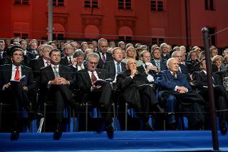 Il Presidente Giorgio Napolitano in un momento delle celebrazioni per l'adesione della Repubblica di Croazia all'Unione Europea