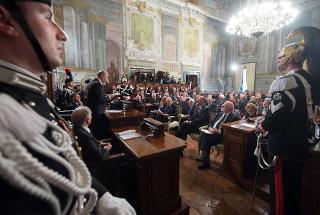 Il Presidente Giorgio Napolitano a Palazzo Spada, in occasione della cerimonia di inaugurazione dell'Anno Giudiziario del Consiglio di Stato