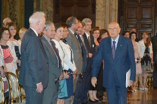 Il Presidente Giorgio Napolitano nel corso dell'inaugurazione dell'Assemblea generale della Rete europea dei Consigli di Giustizia e celebrazione del 10° anniversario di Costituzione della Rete