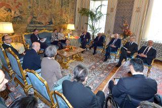 Il Presidente Giorgio Napolitano nel corso dell'incontro con alcuni rappresentanti di Associazioni delle persone con disabilità in occasione della &quot;Giornata Internazionale delle persone con disabiltà&quot;