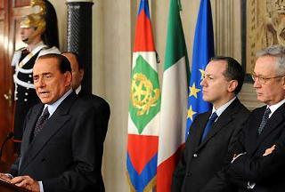 La rappresentanza parlamentare Forza Italia, al termine dell'incontro con il Presidente Giorgio Napolitano