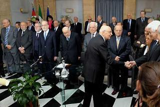 Il Presidente Giorgio Napolitano alla cerimonia celebrativa del 60° anniversario della Costituzione