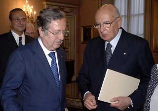Il Presidente Giorgio Napolitano con il Prefetto di Milano Gian Valerio Lombardi