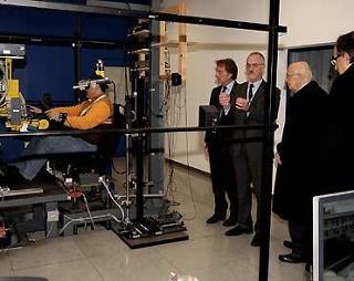 Il Presidente Giorgio Napolitano durante la visita al Centro di Ricerca &quot;Elasis.