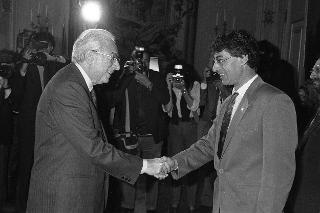 Incontro del Presidente della Repubblica Francesco Cossiga con Umberto Bossi