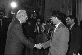 Incontro del Presidente della Repubblica Francesco Cossiga con Umberto Bossi