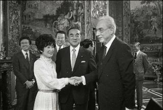 Incontro del Presidente della Repubblica Francesco Cossiga con  il Primo Ministro del Giappone Yasuhiro Nakasone