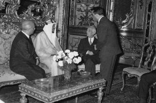Colazione offerta dal Presidente della Repubblica Antonio Segni in onore di Sua Maestà Ibn Saud  Re dell'Arabia Saudita