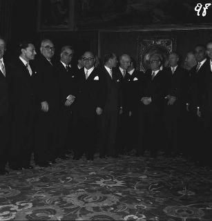 Ministri alla cerimonia di giuramento del I Governo dell' on. Antonio Segni
