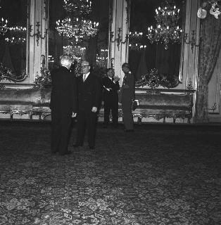 Il Presidente della Repubblica Giovanni Gronchi in occasione del Ricevimento delle Alte Cariche dello Stato per gli auguri di Fine Anno