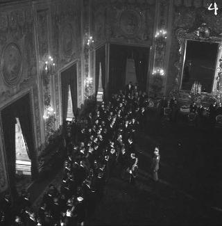 Ricevimento del Corpo diplomatico da parte del Presidente della Repubblica Giovanni Gronchi per gli auguri di fine anno