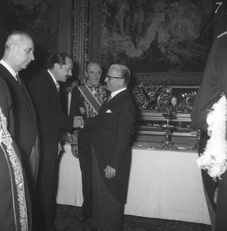 Ricevimento del Corpo diplomatico da parte del Presidente della Repubblica Giovanni Gronchi per gli auguri di fine anno
