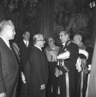 Ricevimento del Corpo diplomatico da parte del Presidente della Repubblica Giovanni Gronchi per gli auguri di fine anno