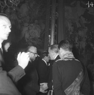 Ricevimento del Corpo diplomatico da parte del Presidente della Repubblica Giovanni Gronchi per gli auguri di fine anno