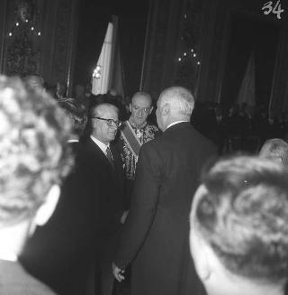 Ricevimento del Corpo diplomatico da parte del Presidente della Repubblica Giovanni Gronchi per gli auguri di fine anno