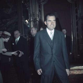 Richard Nixon, vice-Presidente degli Stati Uniti viene ricevuto in udienza dal Presidente della Repubblica Giovanni Gronchi