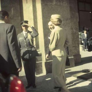 Richard Nixon, vice-Presidente degli Stati Uniti viene ricevuto in udienza dal Presidente della Repubblica Giovanni Gronchi