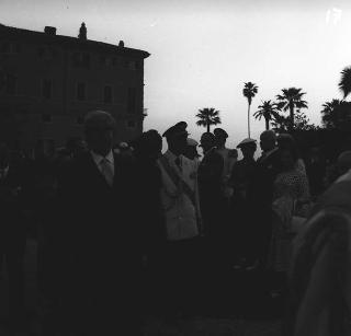 Ricevimento del Corpo diplomatico e rappresentanti stampa estera da parte del Presidente della Repubblica Giovanni Gronchi