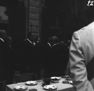 Ricevimento del Corpo diplomatico e rappresentanti stampa estera da parte del Presidente della Repubblica Giovanni Gronchi