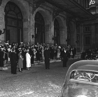 Ricevimento del Corpo diplomatico e rappresentanti stampa estera da parte del Presidente della Repubblica Giovanni Gronchi